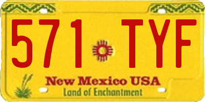 NM license plate 571TYF