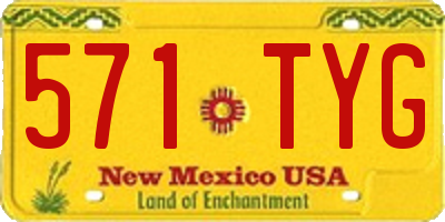 NM license plate 571TYG