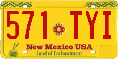 NM license plate 571TYI