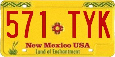NM license plate 571TYK