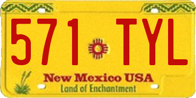NM license plate 571TYL
