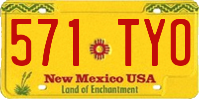 NM license plate 571TYO