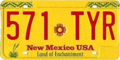 NM license plate 571TYR