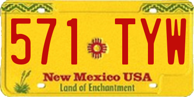 NM license plate 571TYW