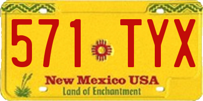 NM license plate 571TYX