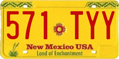 NM license plate 571TYY