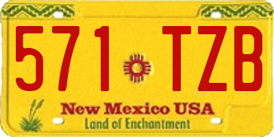 NM license plate 571TZB