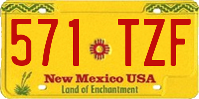 NM license plate 571TZF