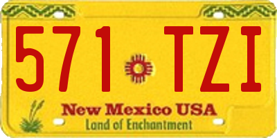 NM license plate 571TZI
