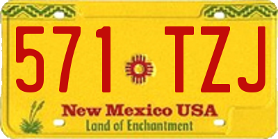 NM license plate 571TZJ