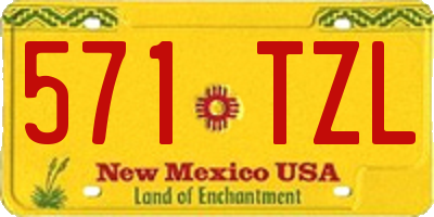 NM license plate 571TZL