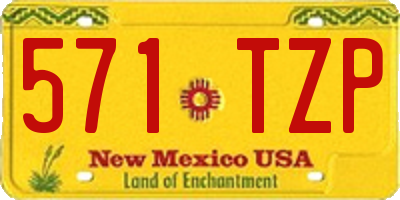 NM license plate 571TZP