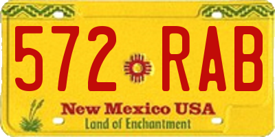 NM license plate 572RAB