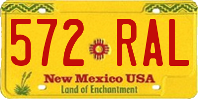 NM license plate 572RAL