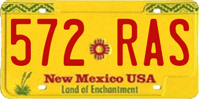 NM license plate 572RAS