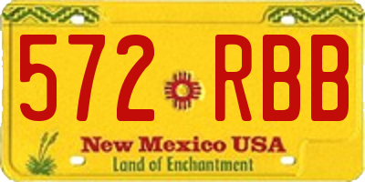 NM license plate 572RBB