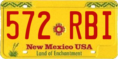 NM license plate 572RBI