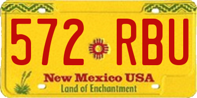 NM license plate 572RBU