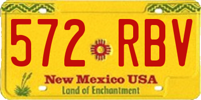 NM license plate 572RBV