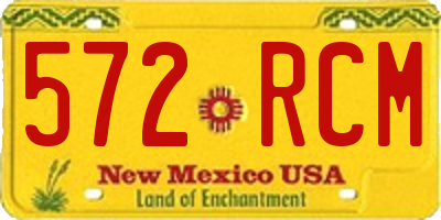 NM license plate 572RCM