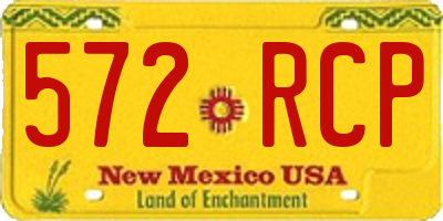 NM license plate 572RCP