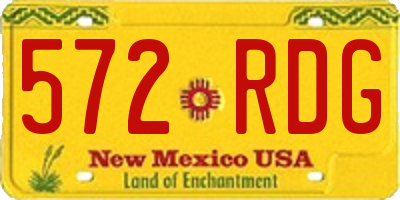 NM license plate 572RDG