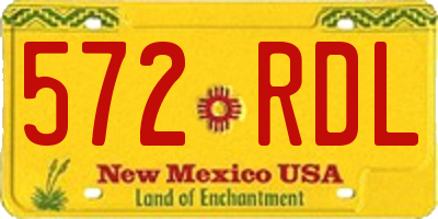 NM license plate 572RDL