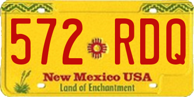 NM license plate 572RDQ