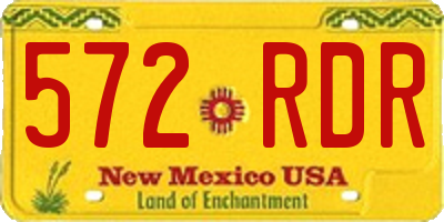 NM license plate 572RDR