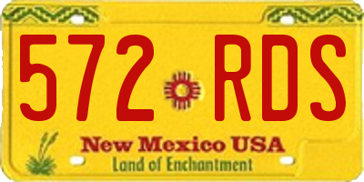 NM license plate 572RDS
