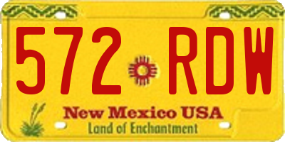 NM license plate 572RDW