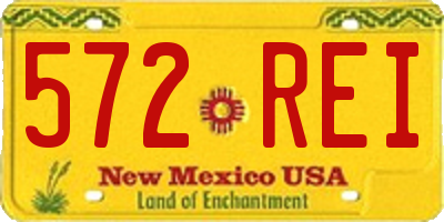 NM license plate 572REI