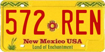 NM license plate 572REN