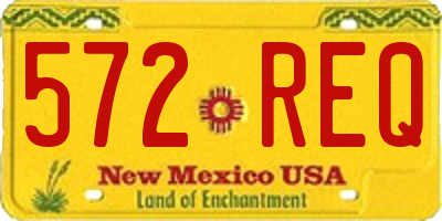 NM license plate 572REQ