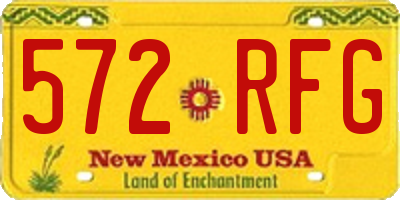 NM license plate 572RFG