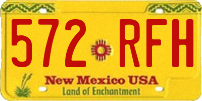 NM license plate 572RFH