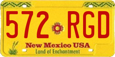 NM license plate 572RGD