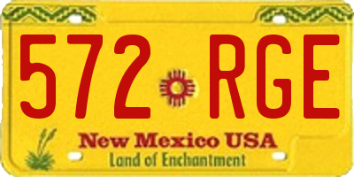 NM license plate 572RGE