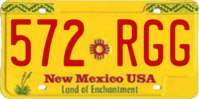 NM license plate 572RGG