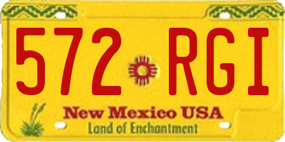 NM license plate 572RGI