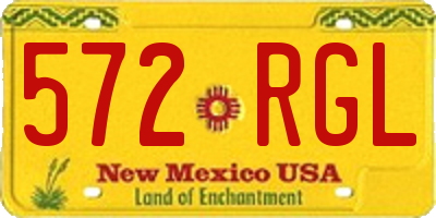 NM license plate 572RGL