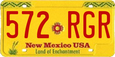 NM license plate 572RGR