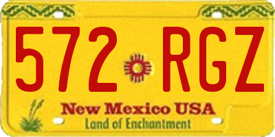 NM license plate 572RGZ