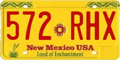 NM license plate 572RHX