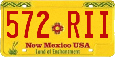 NM license plate 572RII