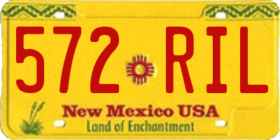 NM license plate 572RIL