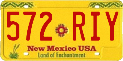 NM license plate 572RIY