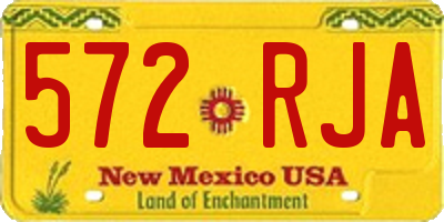 NM license plate 572RJA