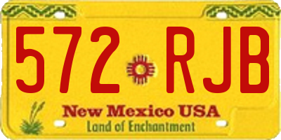 NM license plate 572RJB