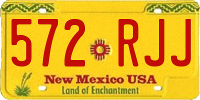 NM license plate 572RJJ